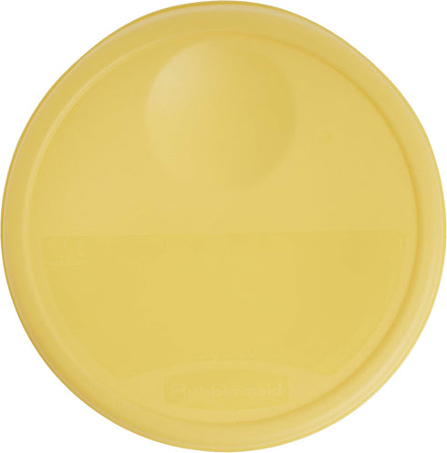 Rubbermaid Commercial Lid for Round Food Storage Container, Yellow, Fits 12-22 Qt.
