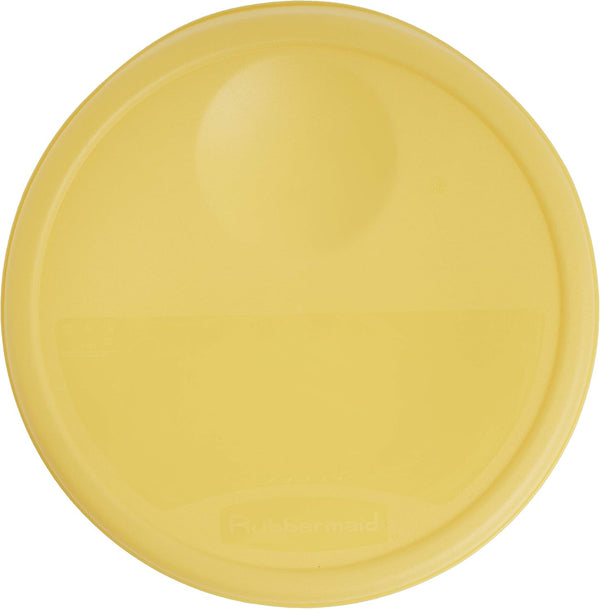 Rubbermaid Commercial Lid for Round Food Storage Container, Yellow, Fits 12-22 Qt.
