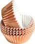 Rose Gold Foil Muffin Cupcake Liners - Standard Baking Cups, Pack of 100