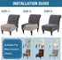 Armless Armless H.VERSAILTEX Accent Chair Covers Thick Velvet Chair Slipcovers High Stretch Chair Covers for Living