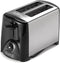 Dominion 2-Slice Toaster, Shade Control, Slide-Out Crumb Tray, Auto-Shutoff, Brushed Stainless Steel/Black