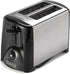 Dominion 2-Slice Toaster, Shade Control, Slide-Out Crumb Tray, Auto-Shutoff, Brushed Stainless Steel/Black