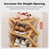 Closet, YYW Bamboo Shoe Rack for Entryway, Free Standing Shoe Racks Shelf Widen Foldable Vertical Shoe Storage