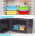 Set of 4 Collapsible Food Storage Containers with Airtight Lid, 27 oz, Kitchen Stacking Silicone Meal Prep Containers
