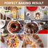 European Grade Silicone Cake Mold, Non-Stick 9 Inch Fluted Tube Cake Pan for Baking Cake, Jello, Bread