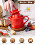 Mavolico Countertop, Butter Dish with Lid, French Ceramic Butter Crock with Water Line for Keeps Butter Spreadable