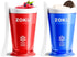 ZOKU Original Slush and Shake Maker, Red/Blue 2 Pack for Quick Frozen Slushies, Smoothies, and Milkshakes