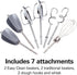 Hamilton Beach 6-Speed Electric Hand Mixer, 275 Watts with Whisk, Dough Hooks, Easy Clean Beaters, Black