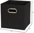 6 Set, Grommet Household Essentials Foldable Fabric Storage Bins Piece Strong Poly-Woven Fabric, Sturdy Chipboard