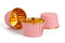 GOLDEN APPLE Mini Cake Baking Cups, 50 pcs Aluminum Foil Paper, Pink in Gold Cupcake Liners for Party Wedding
