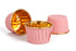 GOLDEN APPLE Mini Cake Baking Cups, 50 pcs Aluminum Foil Paper, Pink in Gold Cupcake Liners for Party Wedding