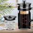 French Press Coffee Maker, 304 Stainless Steel, 4 Filters System, Borosilicate Glass, BPA-Free, Brewed Tea Pot