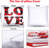 Set of 4 Valentine Throw Pillow Cases, 18x18 Inch Romantic Red Heart Cushion Covers for Sofa Decor