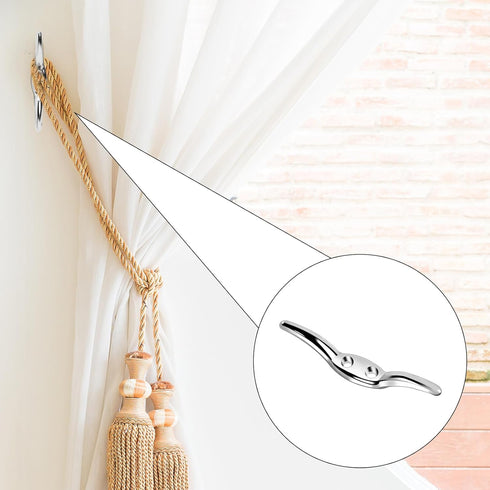 4 Pcs Zinc Alloy Hook for Blinds Cord, Blind Cord Safety Rope Cleat with Screws for Home Office