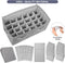 Moteph Shoe Organizer for Closet, Large Grey Shoe Storage with Clear Cover & Adjustable Dividers for 24 Pairs