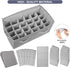Moteph Shoe Organizer for Closet, Large Grey Shoe Storage with Clear Cover & Adjustable Dividers for 24 Pairs