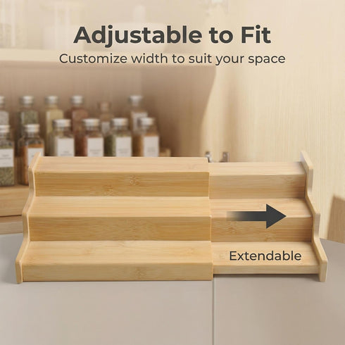 JinDoWin Countertop,15.7 Inch (1 Pack, Spice Rack Organizer For Cabinet, Spice Organization For Cabinet, Spice Rack