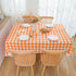 MANGATA CASA 2Pcs Orange Gingham Table Cloth, Waterproof Kitchen & Table Linens, Pumpkin Yellow 60x72in