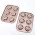 Beasea 3 Pack Madeleine Pans, 10x7 Inch Nonstick Cat Shaped Cake Cookies Pan for Baking