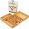 Grow Forward 7-Piece Bamboo Bathroom Drawer Organizer Trays - Wood Junk Drawer Organizers for Kitchen, Office &