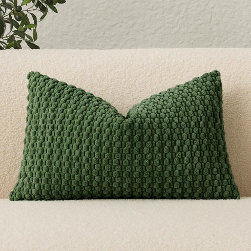 UGASA Lumbar Throw Pillow Covers Pack of 1 Super Soft Boho Corduroy