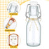 20 Pack Favors(Clear,4oz) Queekay Mini Swing Top Glass Bottles for Vanilla Extract Homemade Olive Oil Bottles with Lids