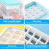 PHINOX Ice Cube Tray with Lid and Bin, 64 pcs Ice Trays for Freezer with Container, BPA Free