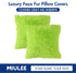 MIULEE 18x18 Inch Pack of 2 Luxury Faux Fur Throw Pillow Cover, Plush Cushion Cover Shell for Sofa, Bedroom, Car, Green