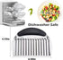 JAYVAR Large Crinkle Cutter French Fry Cutter, Large Crinkle Potato Slicer Wavy Chopper, Stainless Steel Wavy Slicer