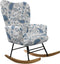 CRFATOP Printed 1 PC Nursery Rocking Chair Recliner Covers Upholstered Glider Rocker