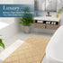 OLANLY Memory Foam Bath Mat Rug 24x16, Ultra Soft Non-Slip Absorbent Bathroom Rug, Machine Washable (Beige)