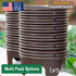 7 inch 12 Pack Solid Planting Grow Rings | Earth Brown | One-Piece Design for Deep Root Watering Veggies, Herbs