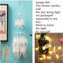 Dremisland Double Circle White Feather Dream Catcher with Mobile LED Fairy Lights Wall Hanging Ornaments Ceiling Decor