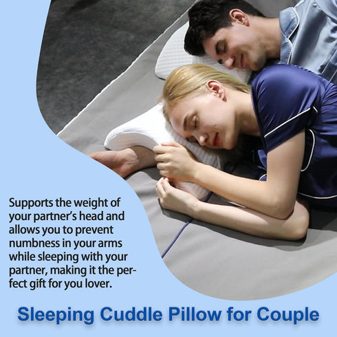 Sleeping Cuddle Pillow for Couple, Memory Foam Arched U-Shaped Arm Hole Pillow, Providing Comfort and Support in Travel