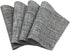 Wedge Placemats Set of 4 Vinyl for Round Tables, Non-Slip Heat-Resistant Easy to Clean Washable Dinner Mats (Gray)