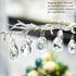 10pcs 38mm Clear Crystal Teardrops Chandelier Parts,Chandelier Crystal Prisms Pendants with Hook,Hanging Crystals