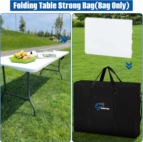 600D 25" 25" x4.7 4FT SIRUITON Folding Table Storage Bag, Portable WaterProof Carry Bag for Folding Picnic/Camp Tables