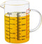Glass Measuring Cup - High Borosilicate Glass with Insulated Handle and V-Shaped Spout - 500 ML (16 Oz, 2 Cup)