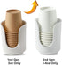 3-4oz Countertops Dobbyby Ceramic Bathroom Cup Dispenser with Stylish Vertical Stripes - Disposable Mouthwash Cup