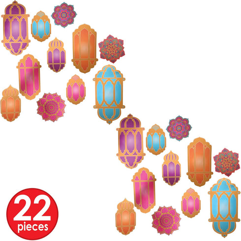 Foil Lantern & Mandala Cutouts Pack of 2