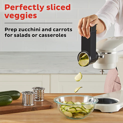 Instant Pot Slicer/ Shredder Attachment for Instant Stand Mixer Pro, Includes 2 Shredding Blades, Slicing Blade, Food