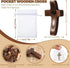 2 Brevynx Pcs Pocket Wooden Cross Fidget - Cross My Heart with Organza Bags - Stress Relief Fidget for Christian