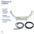 ForeverPRO WE49X20697 GE Dryer Bearing Kit - Includes Belt, Felt, Guide Slides, and Support Slides