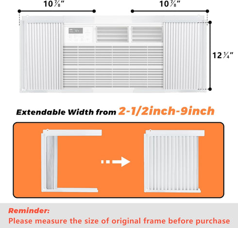 GCGOODS Window Air Conditioner Side Panels with Frame, Adjustable Kit for 8,000 BTU Units