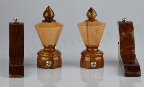 Handmade Wooden Curtain Rod Brackets with Round Finials, Natural Rosewood, Home Accessories for Window Treatment