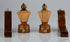 Handmade Wooden Curtain Rod Brackets with Round Finials, Natural Rosewood, Home Accessories for Window Treatment