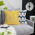 Fukeen Geometric Set of 4 Throw Pillow Covers, Modern Decorative 18x18 Inch Cushion Cover for Living Room Bed (Blue