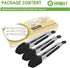 Small Serving Tongs with Silicone Tips, 7 Inch Mini Stainless Steel Food Tongs, Set of 3 (Black)