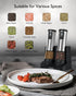 Set, 2-Speed Setting, 5 Electric Salt and Pepper Grinder Upgraded External Adjustable Coarseness, Battery Display