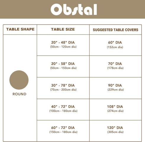 210GSM 108 Inch Obstal Round Table Cloth, Oil-Proof Spill-Proof and Water Resistance Microfiber Tablecloth, Decorative